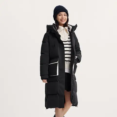 Semir 롱 다운 재킷 2024 겨울 신상품 방풍 따뜻한 루즈 캐주얼 재킷