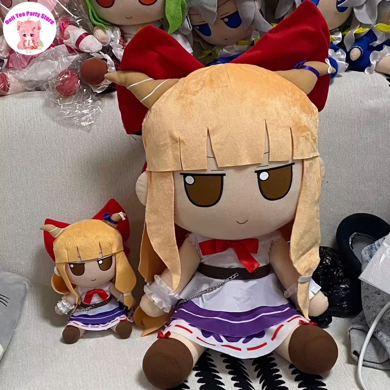 

Anime Touhou Project Ibuki Suika Fumo Series 50CM Sitting Plush Doll Cute Pillow Toys Cartoon Stuffed Plushie Xmas Gifts