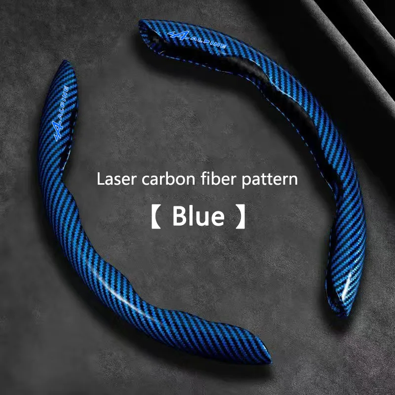 Funda antideslizante de fibra de carbono para volante de coche, accesorio para Alpine A290 A110 Espace Austral Koleos Captur Kadjar