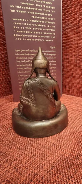10CM Tibet Guru Santaraksita Buddha Copper Statue