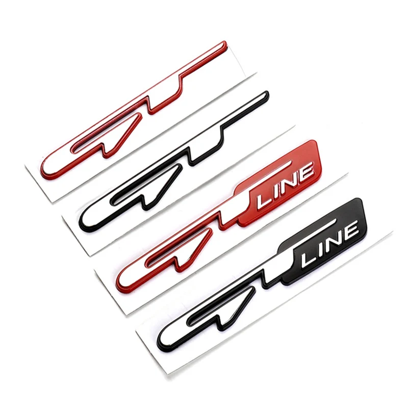 3D ABS Logo GT line Emblem Car Fender Side Badge Rear Trunk Sticker For K3 K5 GT Line Label Accessories