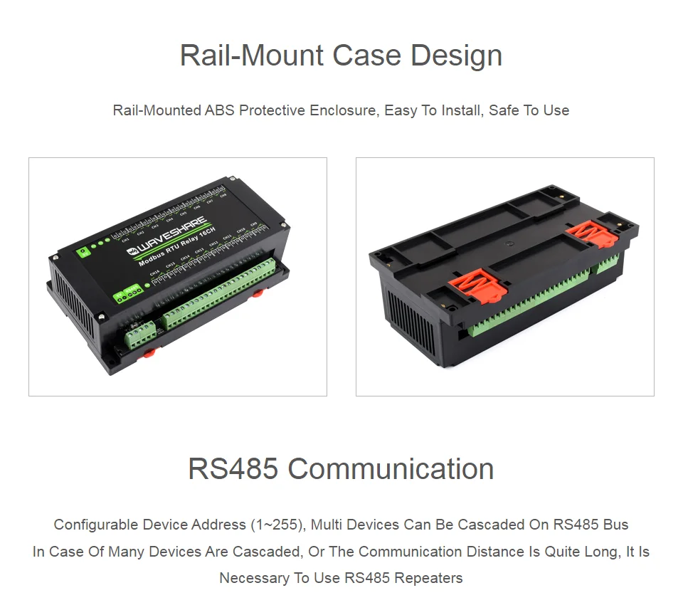 modulo-de-rele-modbus-rtu-de-16-canales-interfaz-rs485-con-multiples-circuitos-de-proteccion-de-aislamiento