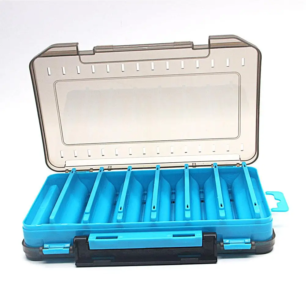 Double Sided Road Sub Box Fishing Gear Portable Accessory Storage Box Fishing Bait Box Hard Bait Pencil Squid Fake Bait Box