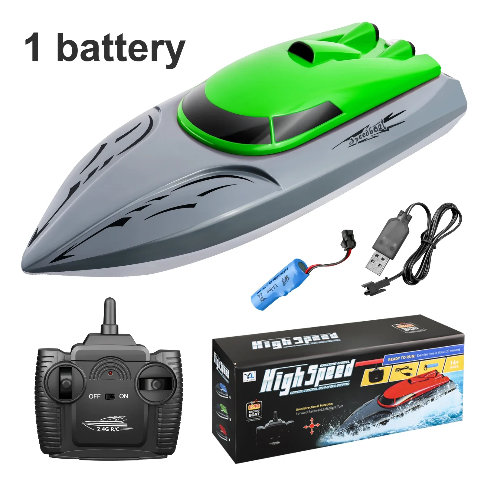Bateau Télécommandé - Duoku HJ819 - 2,4 GHz - 12 km/h - 2 Batteries