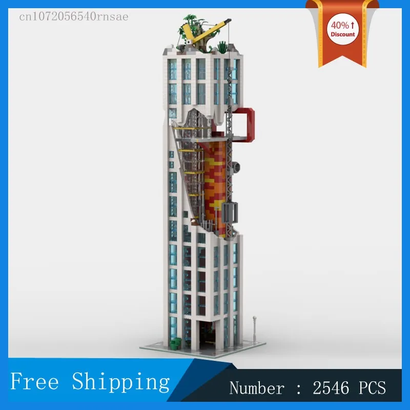 MOC City Architecture Street View Skyscraper Model Building Block Assembly Ruins Fortress Collection Series Toy Gifts