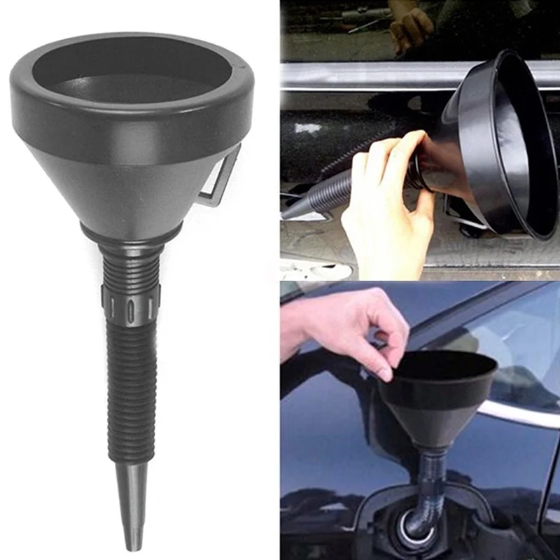 

2-in-1 Car Refueling Funnel Cars Motorcycles Gasoline Injector With Filter Screen Self Driving Emergency Fuel Refueling Funnel