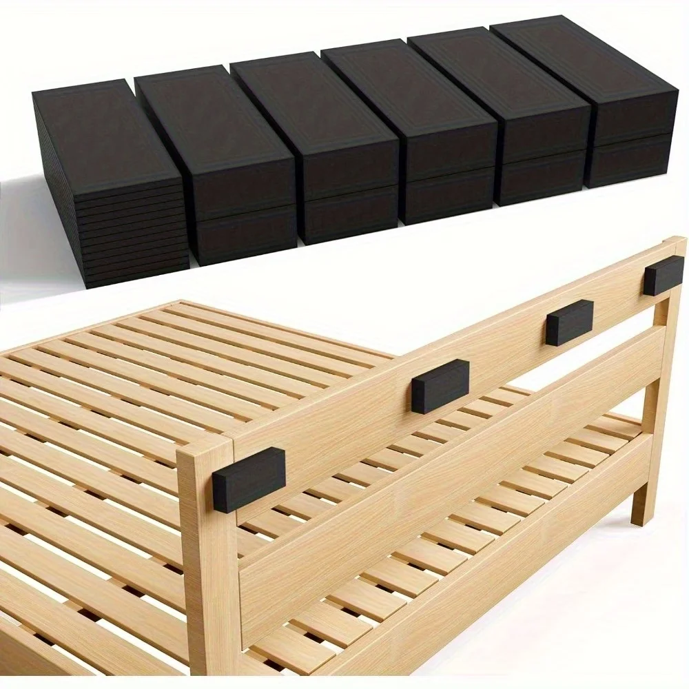 10 Pcs Black EVA Foam Headboard Wall Protectors, Cushioning Bumpers for Bed and Sofa, Durable Furniture Stoppers to Prevent