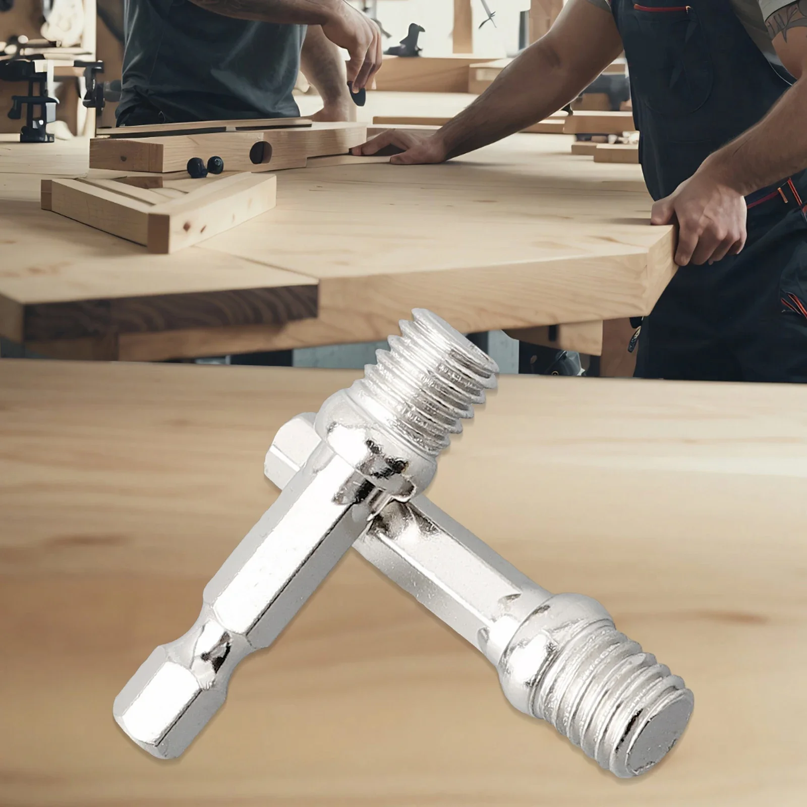 Efficiently Extend Your Electric Drill with 2pc 14 Hexagon Connecting Rod Adapter Drill Chuck M10 Disc Connection