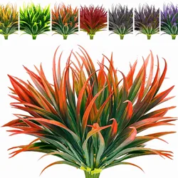 1 Pcs 14 Leaves Spring Grass For Christmas Wreath Home Outdoor Garden Decor Wedding Arch Accessories Scrapbook Artificial Plants