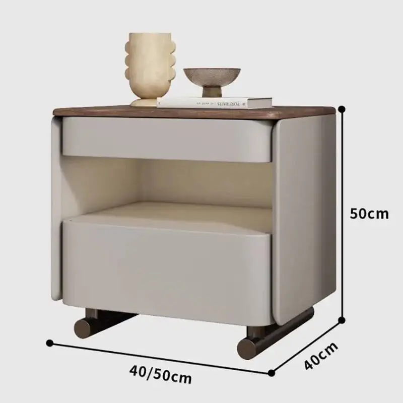 

Bedside Italian Design Table Unique Style Premium Trendy Elegant Night Table Space Saving Mesita De Noche Bedroom Furniture