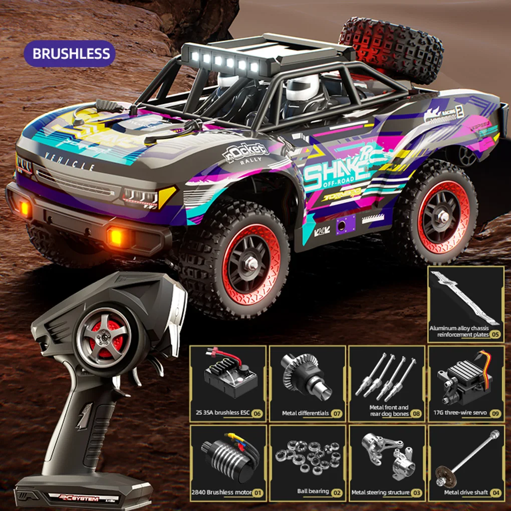 

JJRC Carbon Brush Full Scale Remote Control Car 4WD Short Truck Off-road Professional Racing High-speed Car Adult RC Toys