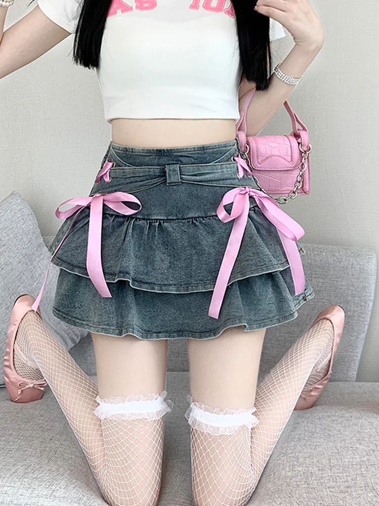 2024 Dopamine Short Pants Women's Fashion Harajuku Instagram Style Y2K High Waist Straight Leg Jeans Baggy Denim Shorts