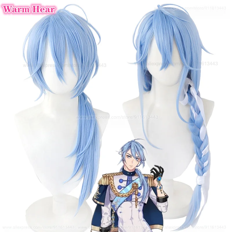 

Edmond Cosplay Wig Game Long 80cm Blue Braids 2 Styles Heat Resistant Synthetic Party Cosplay Anime Wigs + Wig Cap