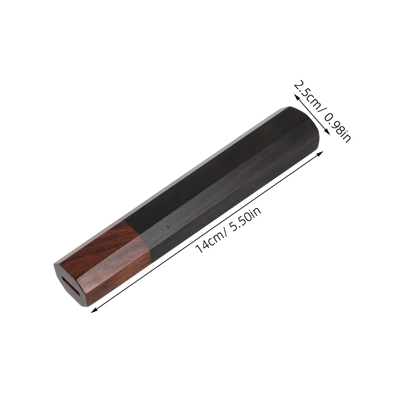 Octagonal Ebony Wooden Handle Replacement for Japanese Chef Knife Kitchen Knife Restoration Repair Smooth Finish Minimalist Grip
