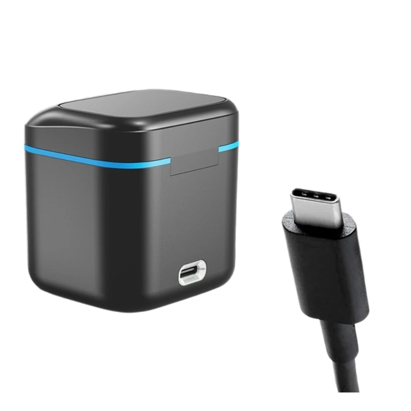 

Triple Battery Charging Storage Box for 8/7/6/5 Action Camera Battery With Type C and Quick Capability