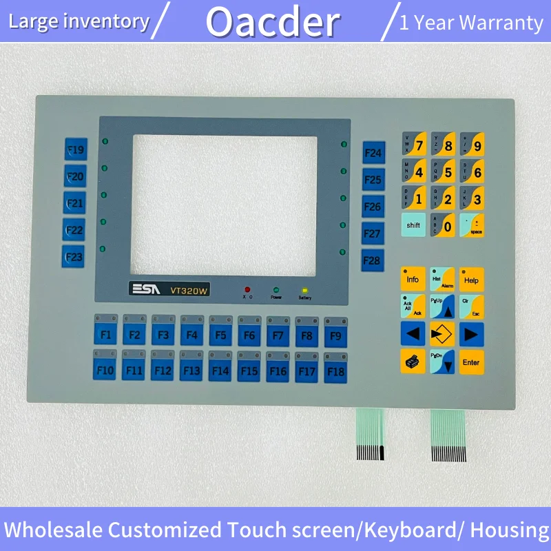 

ESA VT320W VT320WA0000 VT320WAP000 Touch Screen Panel Glass for ESA VT320W VT320WA0000 VT320WAP000 Membrane Keypad Keyboard Film