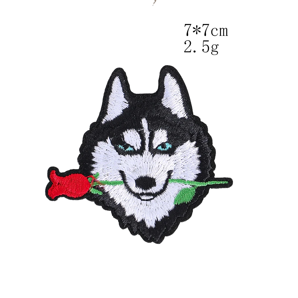 Wolfs-, Tiger- und Husky-Stickerei-Patch-Set zum Aufbügeln oder Aufnähen für Jeansjacken, Rucksäcke, amerikanischer Vintage-Stil, Tier-Abzeichen, Geschenk – Detail 8