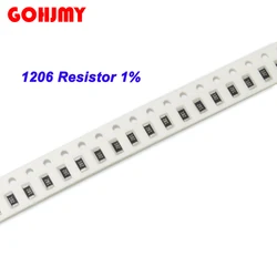 100 sztuk 1206 SMD rezystor 1% 0 ~ 10M 0.1 0.82 1 10 100 150 220 330 ohm 1K 2.2K 10K 100K 470K 1M 0R 1R 10R 100R 150R 220R 330R 470R