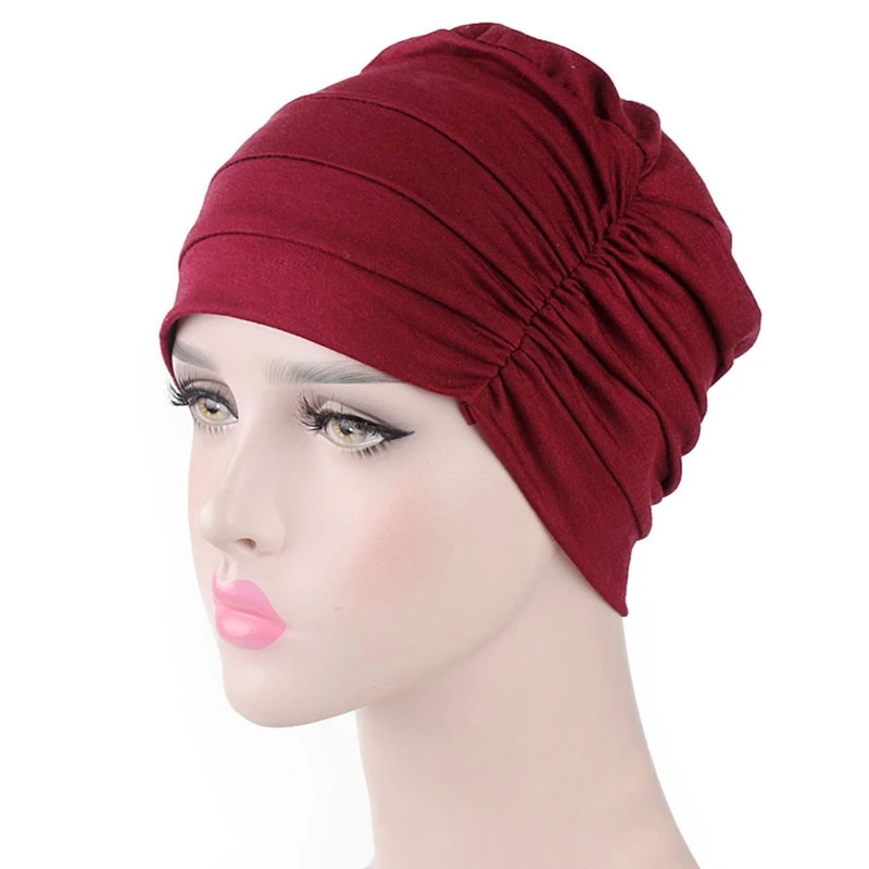 Comfy Chemo Cap Skullies Beanie Chemo Hats For Women Cancer Headwear Cap Under Hat Casual Headwear image 5