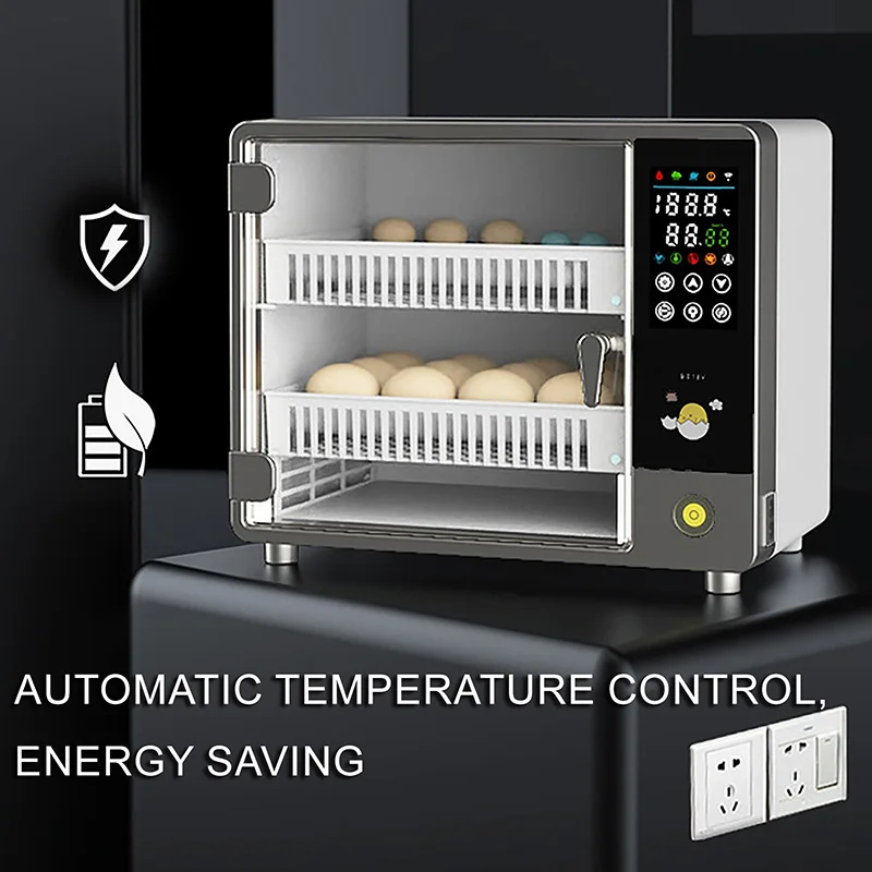 50 Eggs Fully Automatic Intelligent Double Power Incubator Household Chicken/Duck/Goose/Pigeon/Peacock/Parrot Egg Incubator