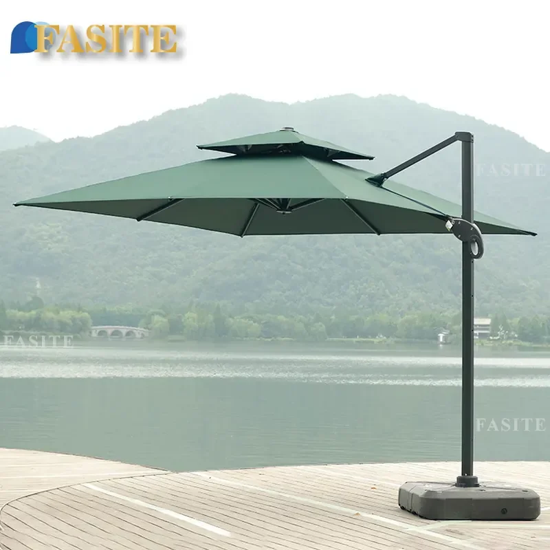 For Outdoor Garden Villa Yard Commercial Security Pavilion Roman Parasol Sun Umbrella Large Shade Durable Weather Resistant