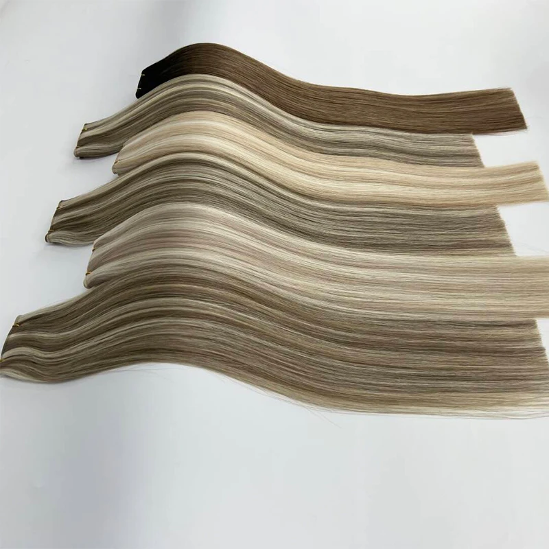 

Натуральные волосы Genius Hair Weft класса 12A, прямые, русские, 20-22 дюйма, 50 г в упаковке