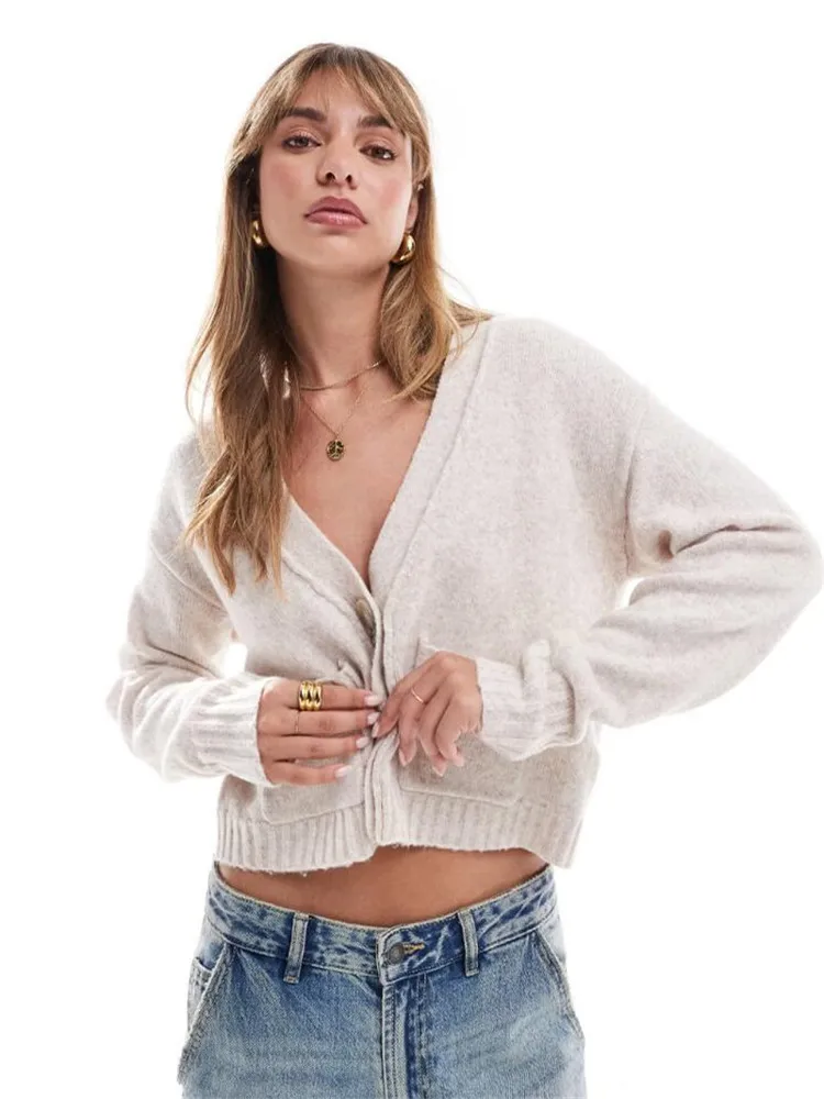 Soft Cozy Pure Single ort Mixed Fiber Loose Knitted Open Cardigan oulder awl Simple Design Commute Sle een Fiber