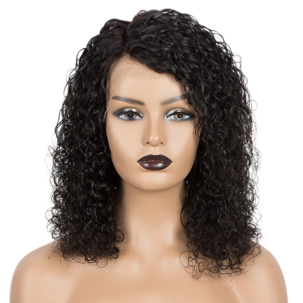 Deep Water Wave Short Curly Bob 13X7X2 HD Lace Closure Wig Brazilian Wet And Wavy Lace Front Human Hair Bob Wigs For Black Women