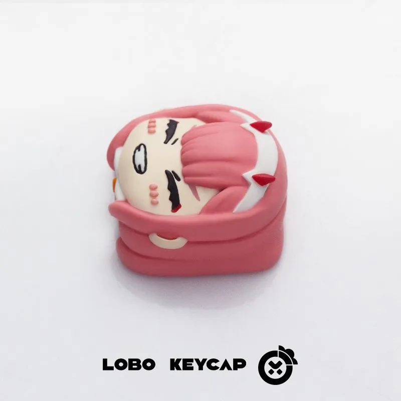 ZERO TWO Keycaps, teclas de resina hechas a mano, teclas de teclado mecánico, bonitos accesorios personalizados para juegos, regalos