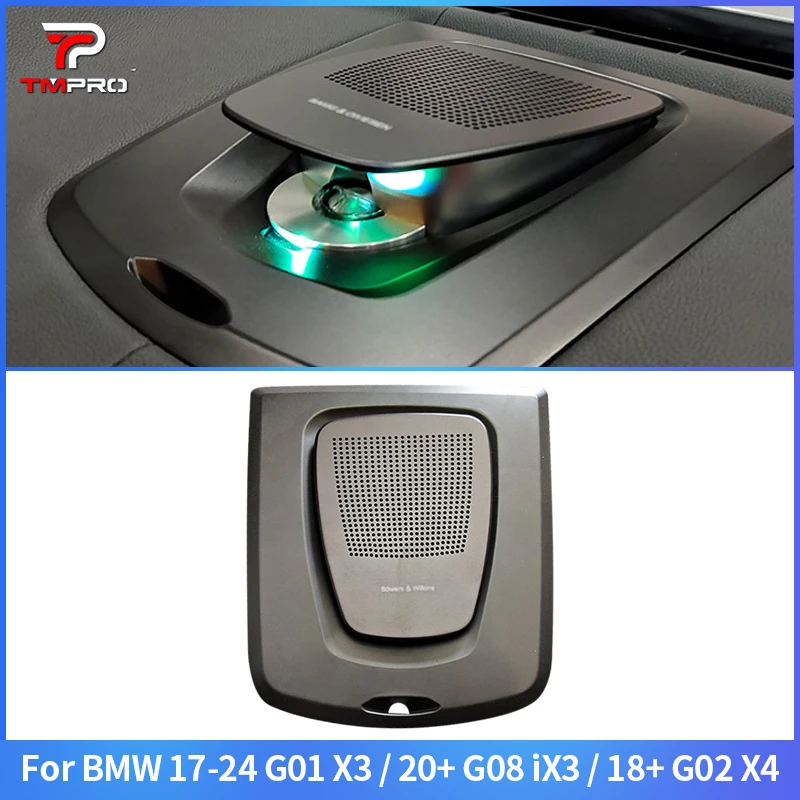 Haut-parleur central de levage pour BMW X3 ix3 X4 G01 G02 G08, lumière ambiante LED, 11 couleurs, klaxon lumineux, couvercle Audio