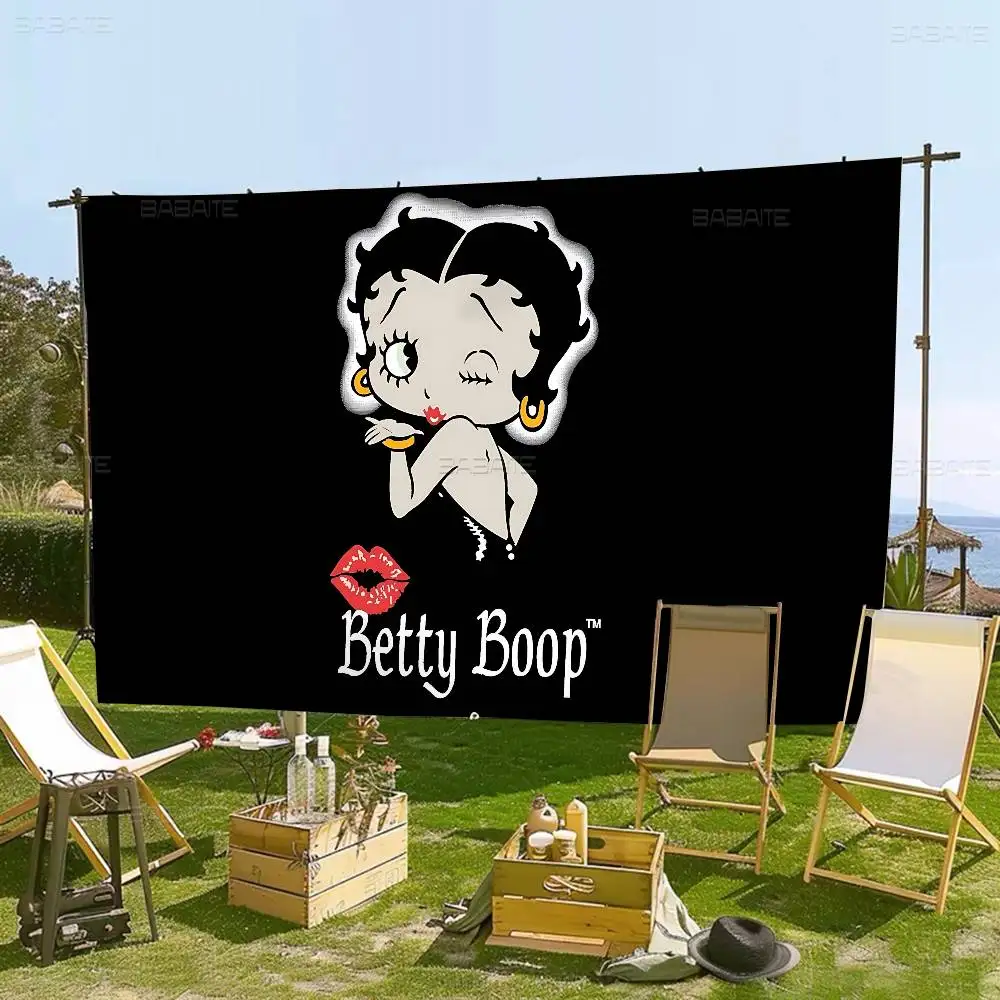 Classic Character Anime B-et-tys B-oops Small Size Cheerleading Banner Hand Pulled Flag Outdoor Atmosphere Flags