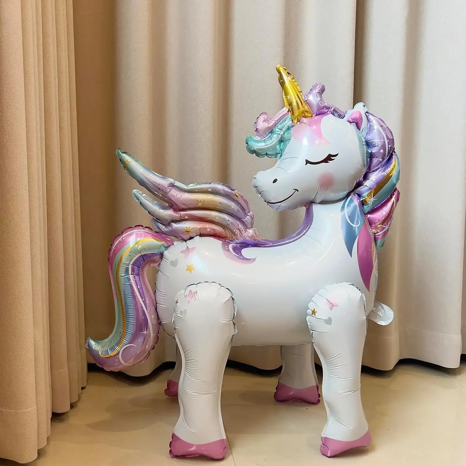 28inch Self-Standing Unicorn Balloons for Birthday Decorations Rainbow Unicorn Party Supplies Unicorn Foil Balloon