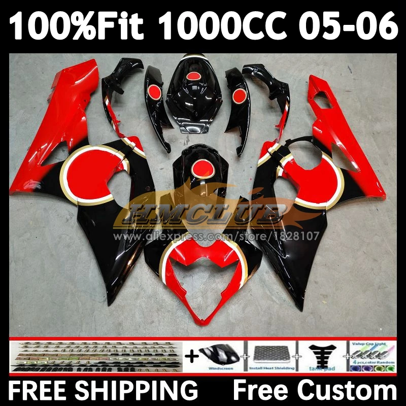 Injection Body For SUZUKI GSXR-1000 GSXR 1000 CC 2005 2006 28No.126 Lucky red GSX-R1000 1000CC K5 GSXR1000 05 06 OEM Fairings