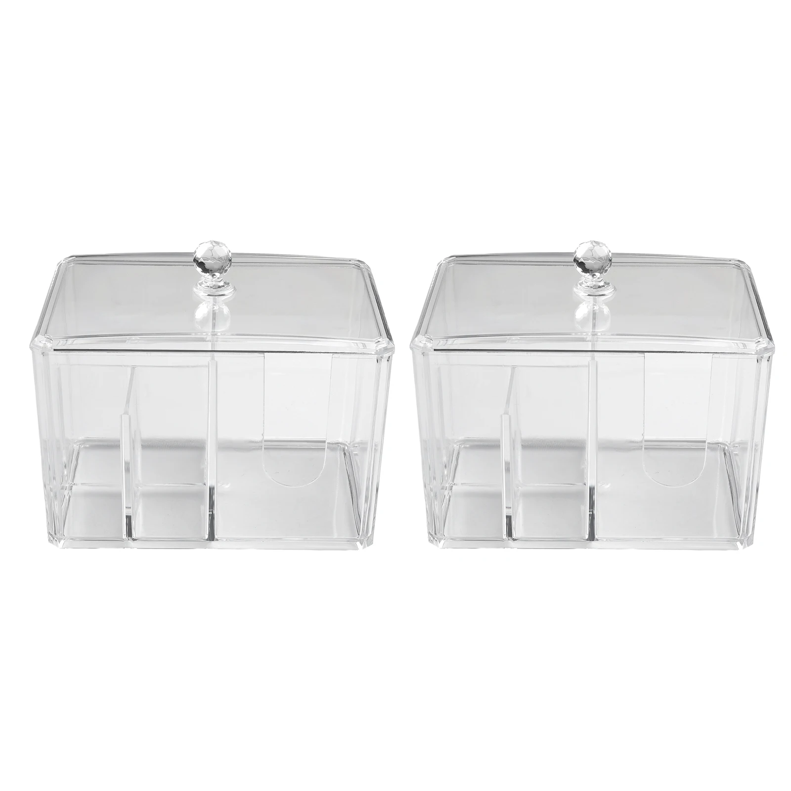 Easy Access  Easy Beauty Acrylic Cotton Pad Dispenser with U Shape Cut Design  Convenient and Practical for Everyday Use