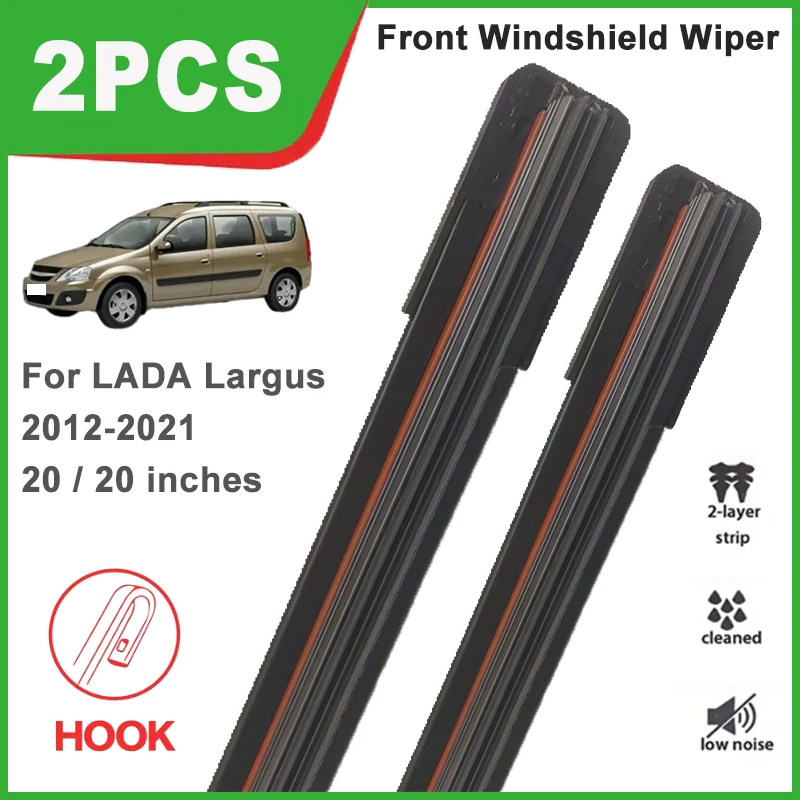 

2PCS Double Rubber Front Wiper Blades For LADA Largus 2012-2021 Windshield Windscreen Car Replacement Accessories