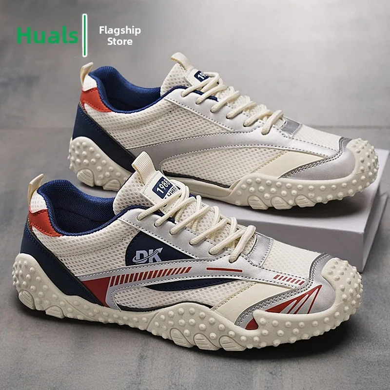 Men's Summer Breathable Mesh Sports Shoes Lightweight Soft Bottom Casual Fashionable All-Match Lightweight Rubber Outsole
