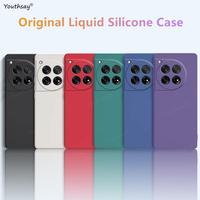 For Oneplus 12 Case Oneplus 12 11 10T 10 Pro Cover Coque Funda Original Liquid Silicone Soft Phone Bumper Oneplus 12