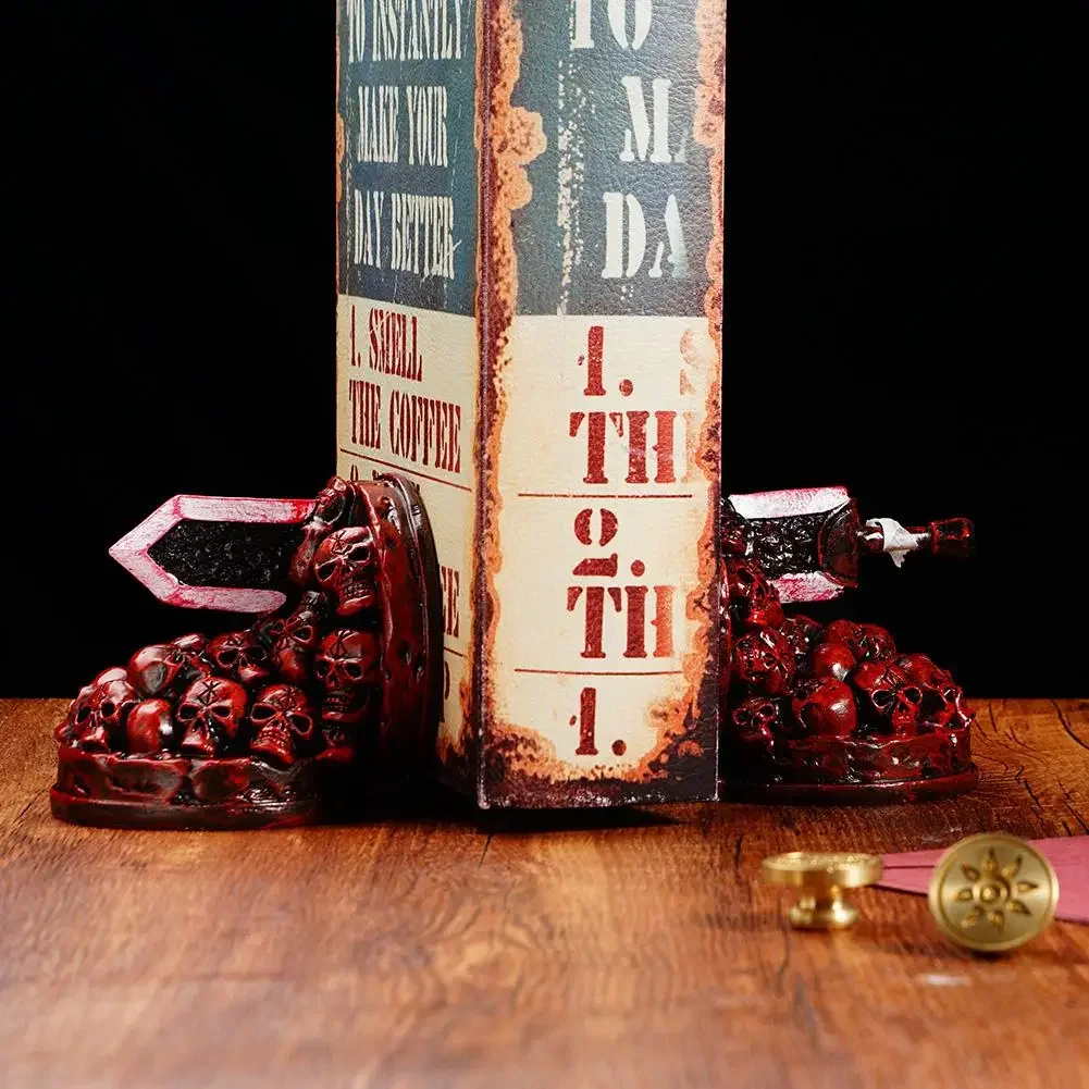 Furious Bookends Dragon Slayer Resin Ornament Desktop Bookshelf Decorative Books Holder Home Desk Decoration Book nook kits Duck