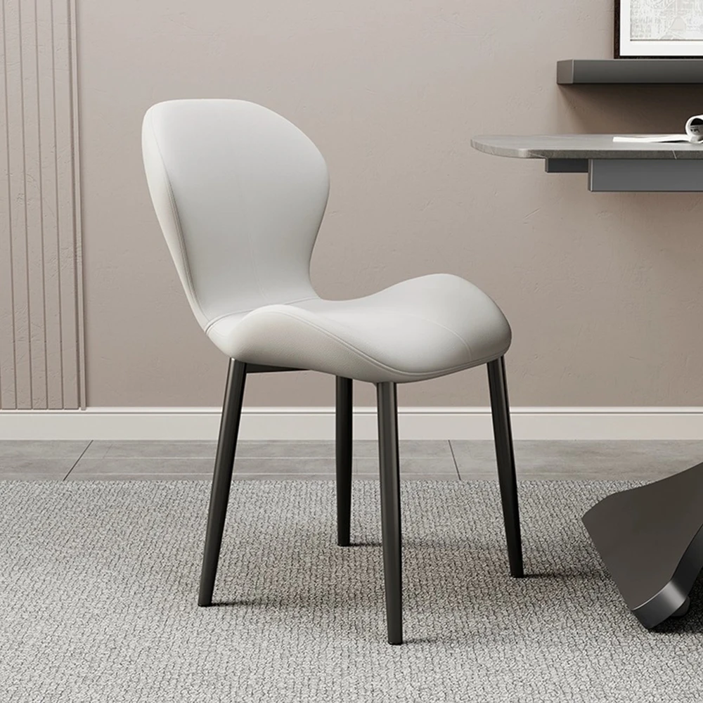 

Inox Legs Waterproof Dining Chairs European White Designer Ergonomic Chairs Mobile Floor Silla Para Escritorio Home Decoration