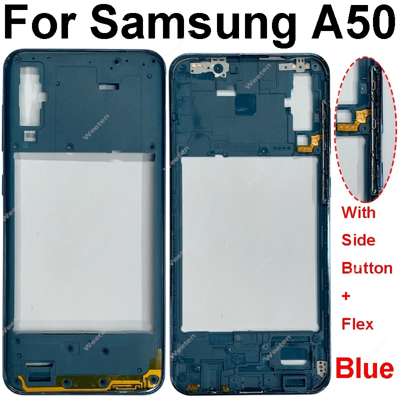 Middle Frame Housing Case For Samsung Galaxy A20 A30 A40 A50 Middle Frame Bezel Middle Plate Repair Parts