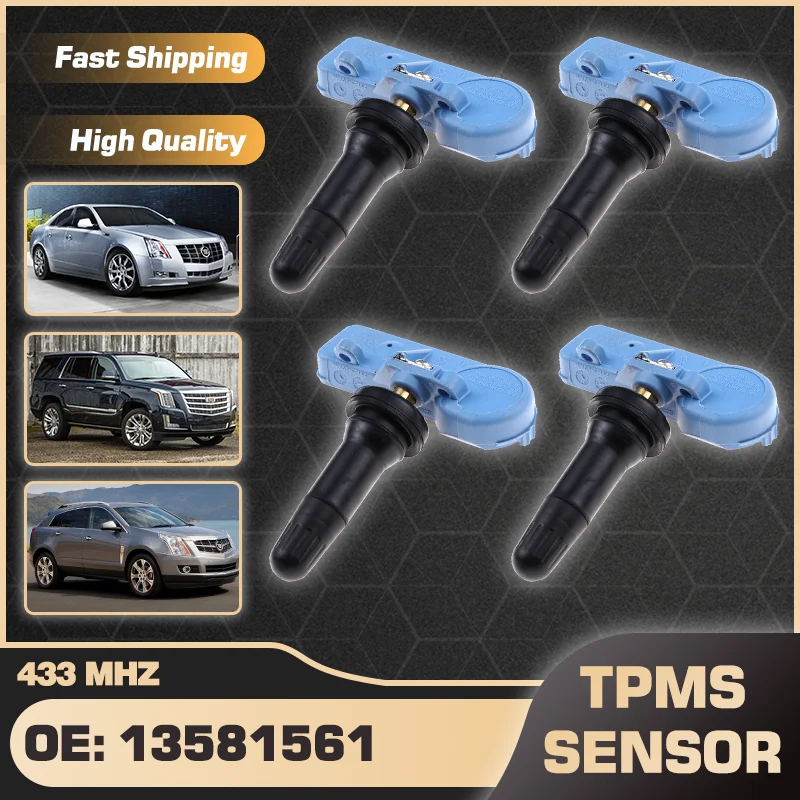 

TPMS Tire Pressure Monitor Sensor 13581561 433 MHz For Cadillac CTS 2011-2013 Cadillac Escalade 2006-2020 Cadillac SRX 2003-2016