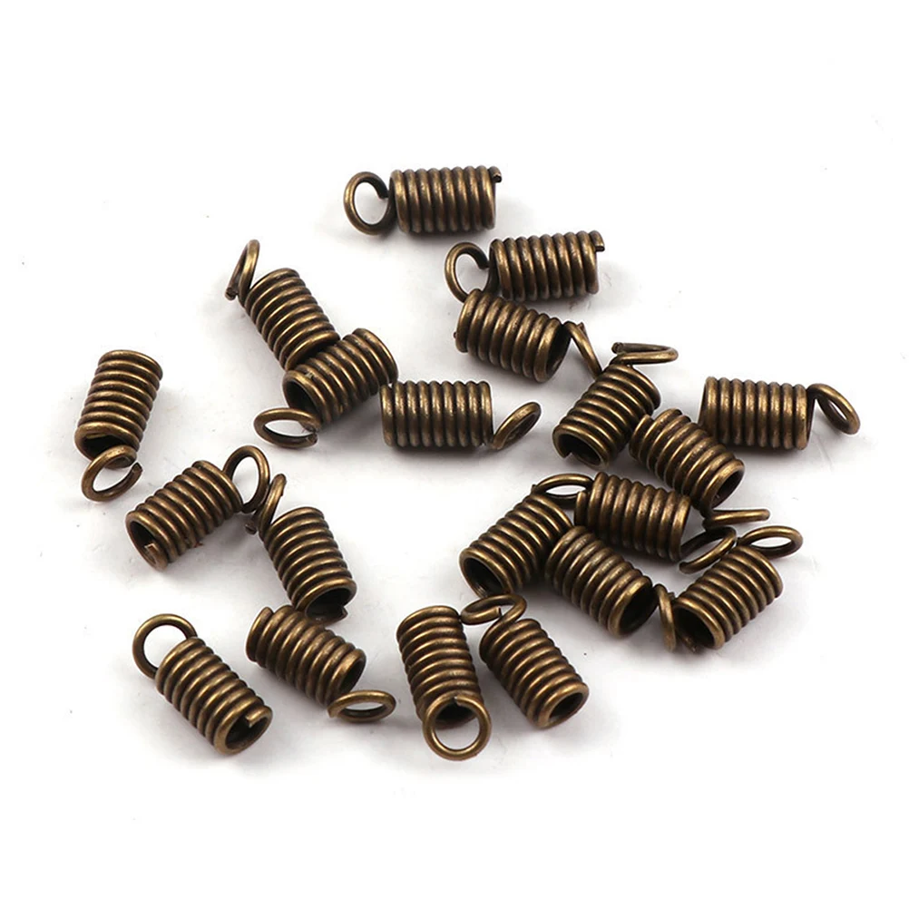 

5 Packs Bead Caps for Jewelry Making Charms Crimps Necklace Clasp Slide Lock Spring Buckle Connector Manual