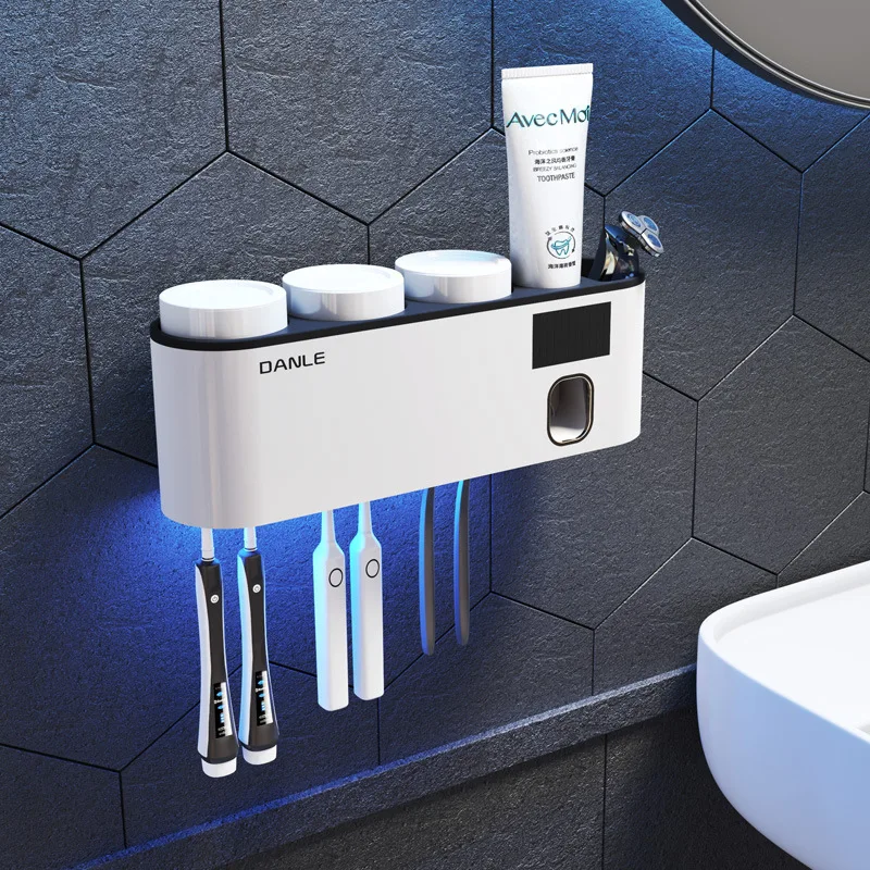 Smart Toothbrush Sterilizer UV Philips Wall-Mounted Electric Sterilization Tooth Cup Storage Rack