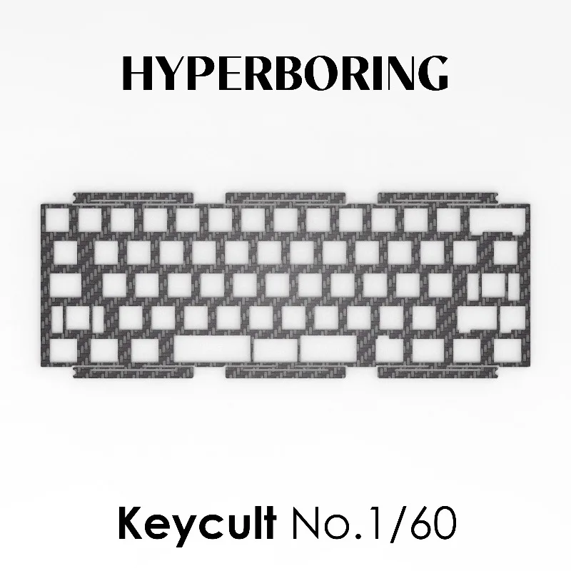 Keycult No.1/60 Positioning Plate Mechanical Keyboard Accessories PC PP ALU CF Positioning Board Customized Gaming Accessories