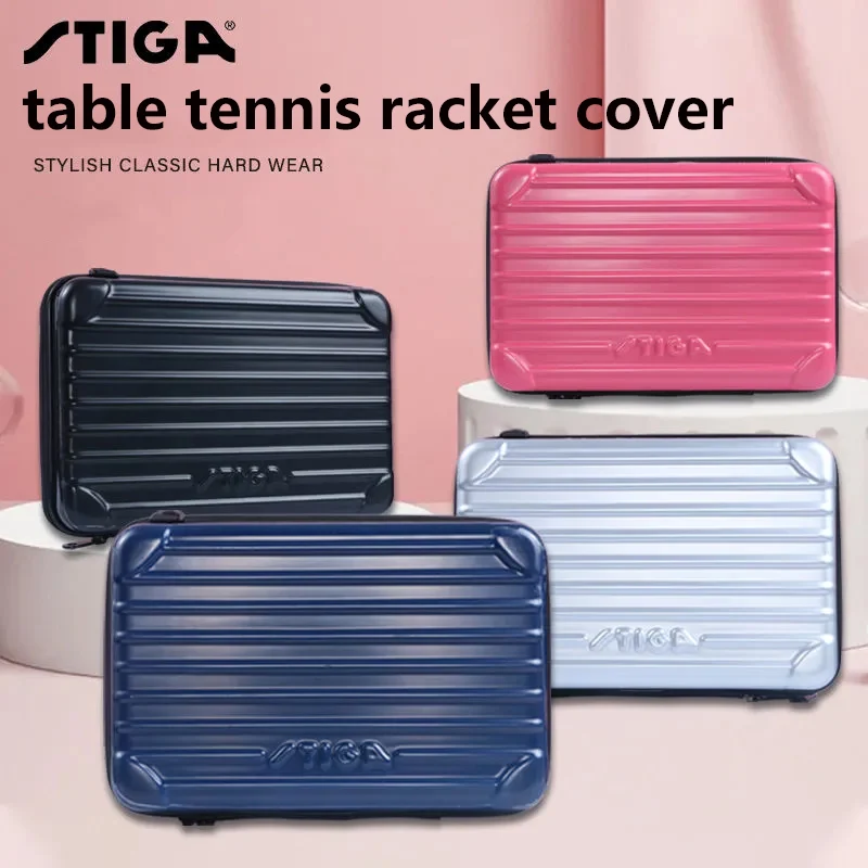 STIGA Table Tennis Case Ping Pong Bag Double Layer Sport Bag For Hard Shell Racket Cover Horizontal and Straight Board Universal