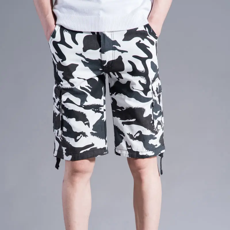 Summer Men's Clothing Casual Shorts Simplicity Elegant Trend Zipper Camouflage Pocket Comfortable Capable Neat Contrasting Loose