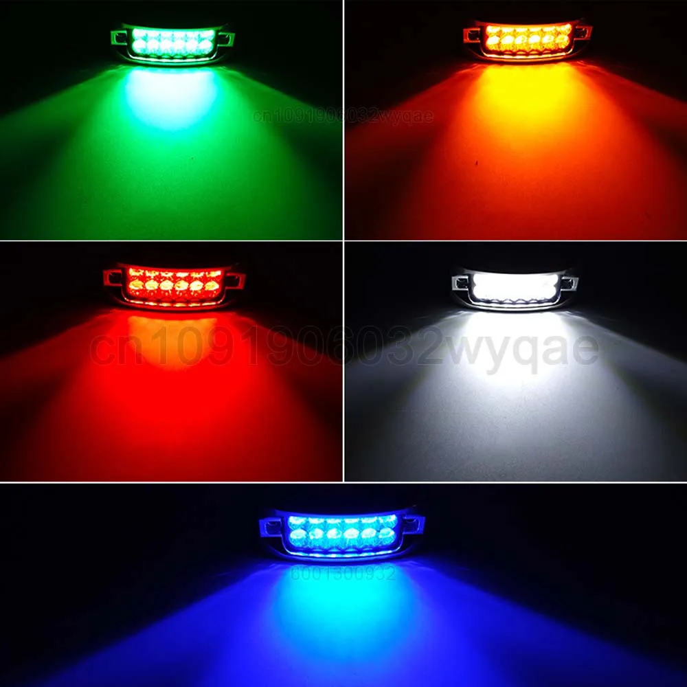 LED Square Truck Side Marker Light 4 Wires High Low Bright Strobe Flash 12-24V Universal Trailer Van Side Warning DecorativeLamp