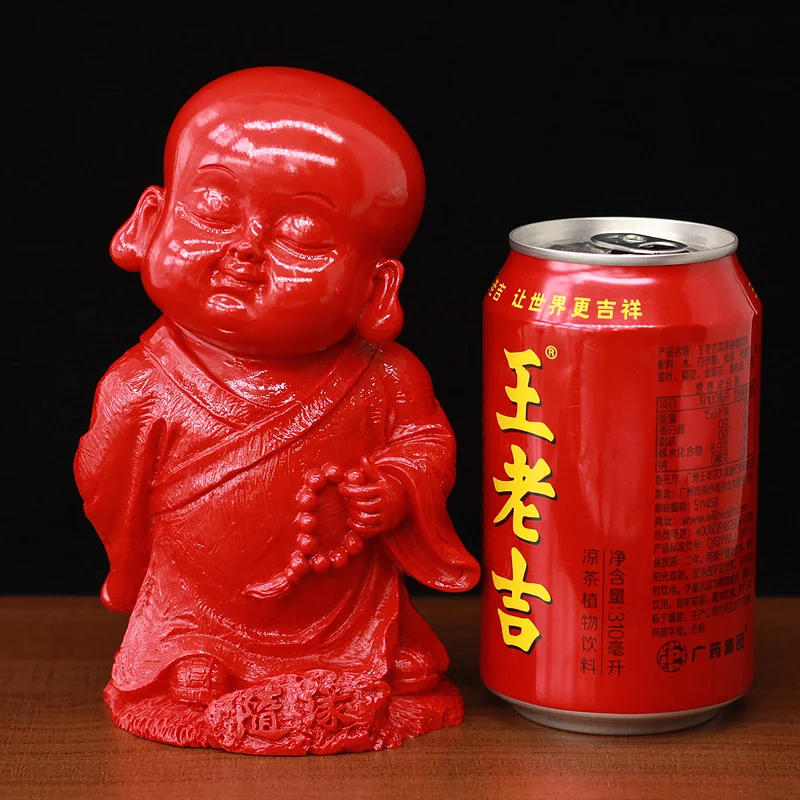 Suiyuan Little Monk's Natural Vermilion Sand Zen Intention Little Buddha's Living Room and Study Decorations Meet Anywhere