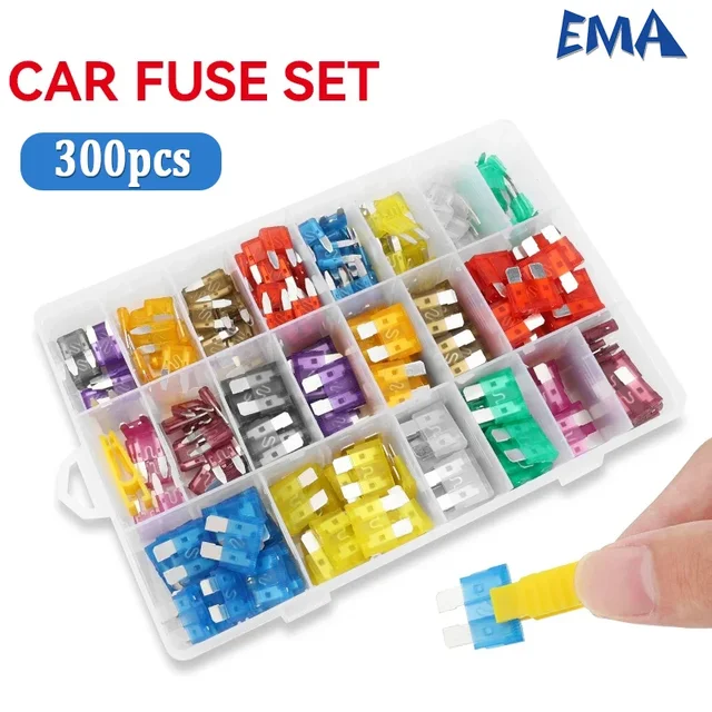 300-120Pcs Mini Profile Small Size Blade Car Fuse Assortment Set for Auto Car Truck Fusibles 12V 2.5/3/5/7.5/10/15/20/25/30/35A