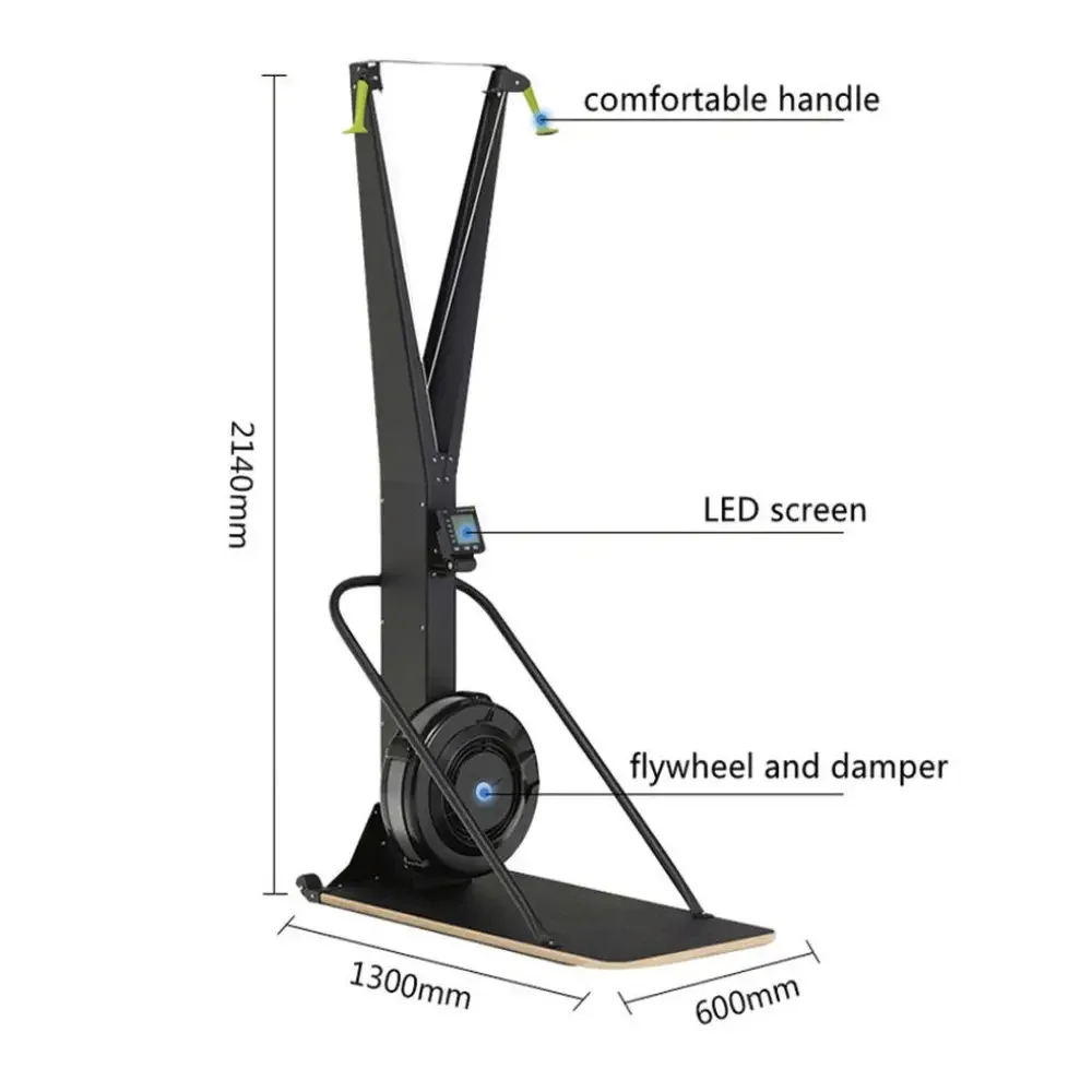 2026 Hot Sale Gym Equipment Ski Erg Machine Fitness Ski Simulator Skiing Trainer Machine with Floor Stand and Heart Rate Monitor